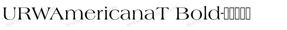 URWAmericanaT Bold字体转换